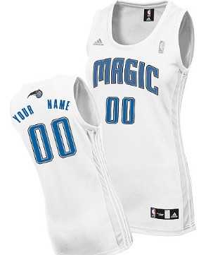 Women%27s Customized Orlando Magic White Jersey